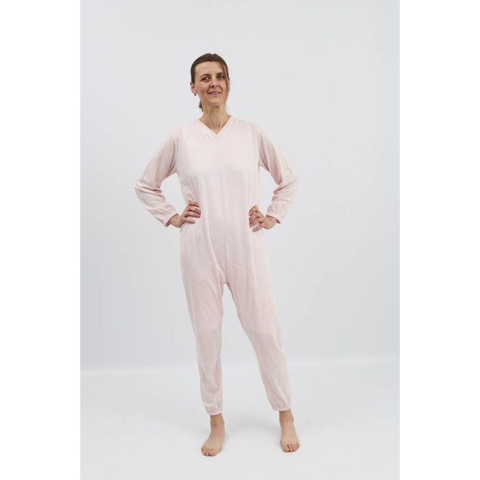 Pink pajamas with zipper on the back