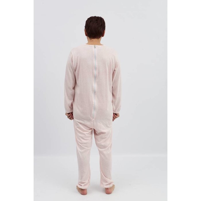 Pink pajamas with zipper on the back