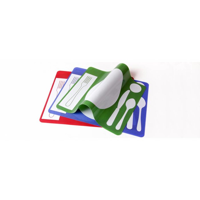 Set de table antidérapant avec icônes contrastées