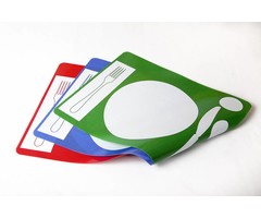 Antislip placemat met hoog contrast pictogrammen