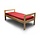 FIXED BED IN VARNISHED WOOD, WITHOUT SLAT BASE, 100 X 200 X 80 CM (HEIGHT OF FLOOR-SPRING BOX 45 CM)