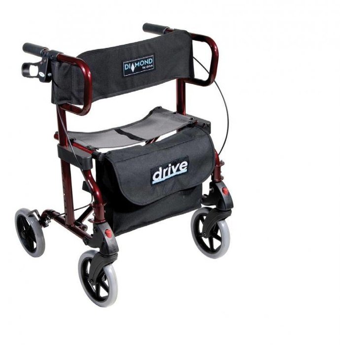 Foldable rollator / wheelchair 2-in1