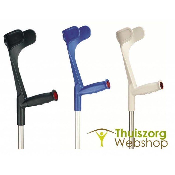 Forearm crutch with flexible grip ergo soft