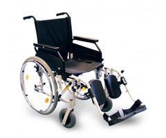 Foldable wheelchair with leg rest - Rotec