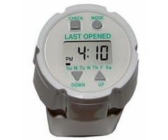 Pillbox with 24 alarms and 'last opened' notification