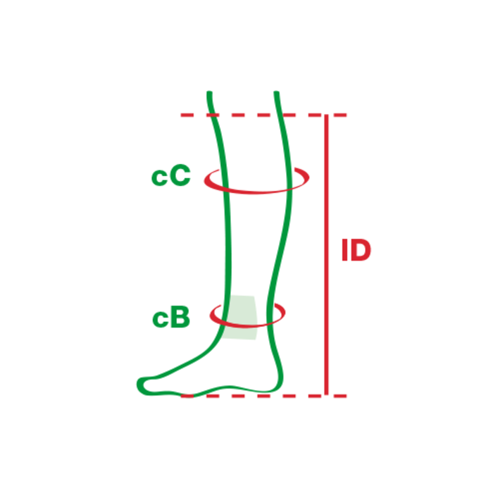 Bas de compression en 2 parties à structure soyeuse