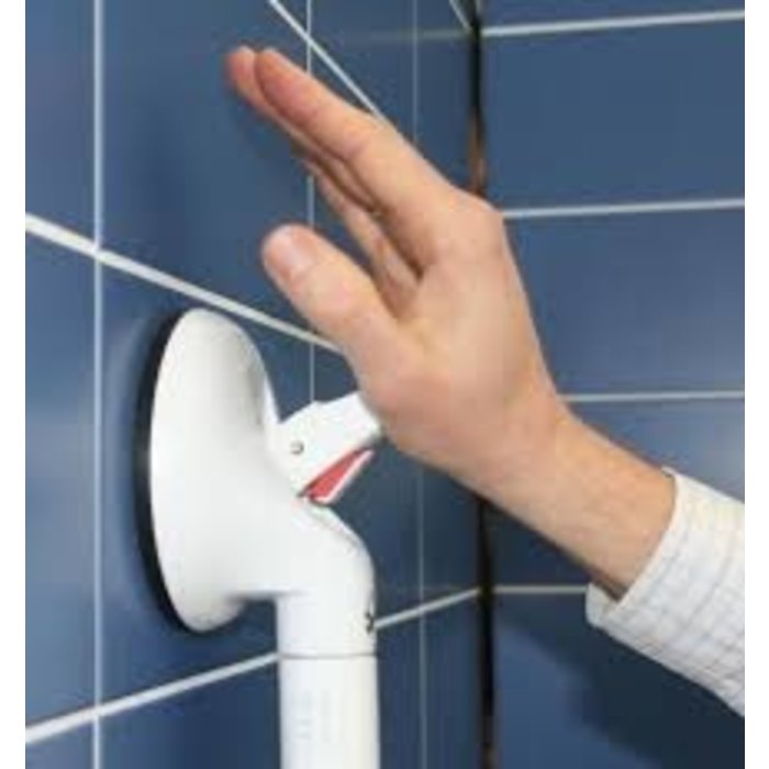 Fixed length wall bracket on suction cup
