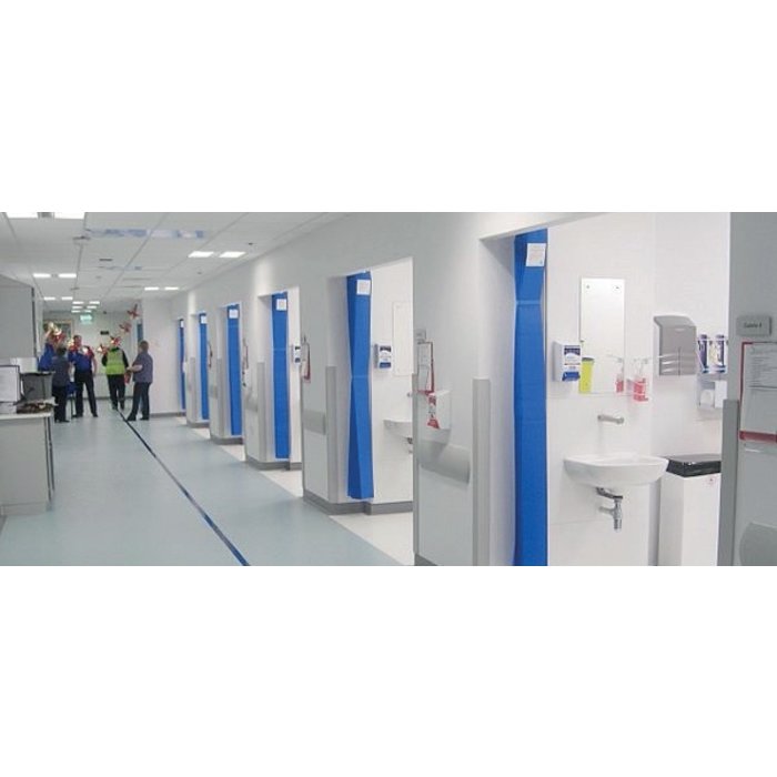 Disposable medical curtain 7.5m x 2m (h) blue