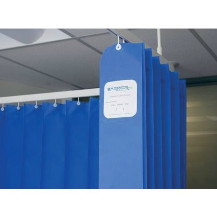 Wegwerp medisch gordijn 7,5m x 2m (h) blauw