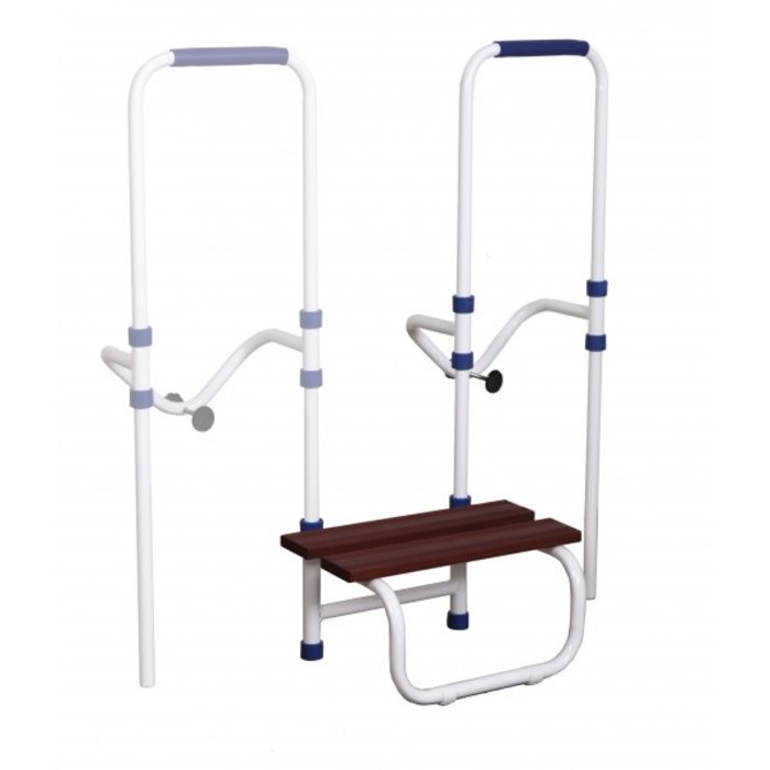 Opstap met verstelbare handgreep voor bad