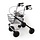 Foldable walker with 4 wheels with seat in gray