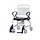 Height adjustable shower/toilet chair with swivelling and removable footrests