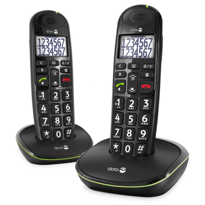 Wireless senior phone with clear screen - 2 devices