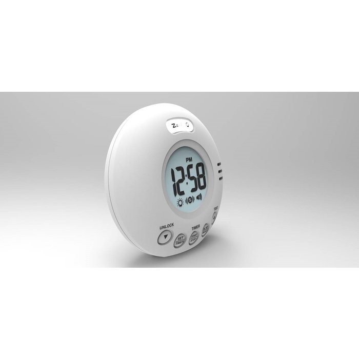 Loud vibrating alarm clock in travel format