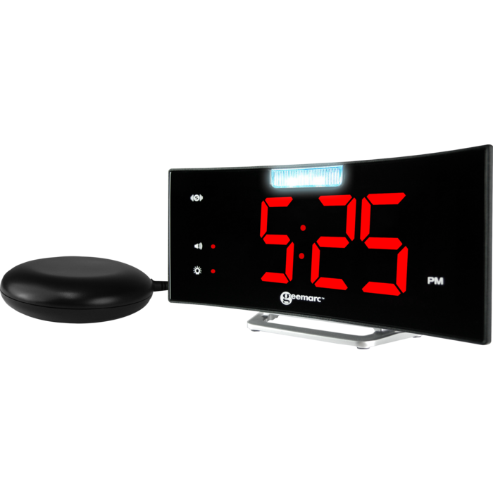 Alarm clock with vibrating accessory under pillow