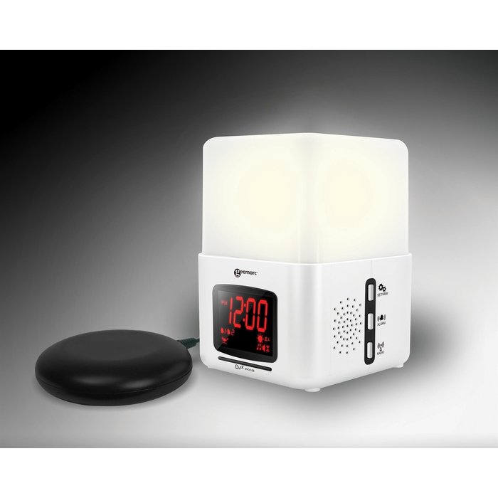Sunrise Alarm Clock with Vibration Pad and Lamp