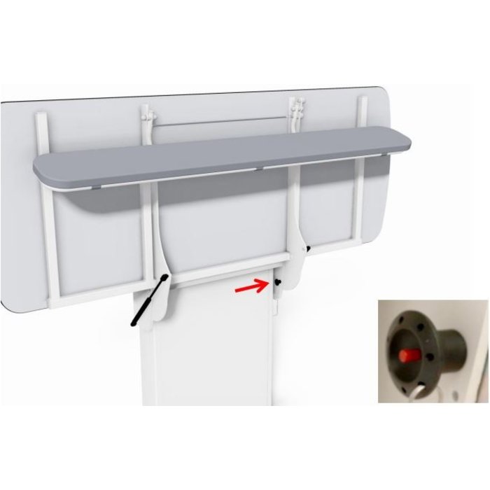 Folding nursing table for wall mounting Ropox Vario, electrically height adjustable