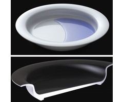Dishwasher safe asymmetrical plate Ornamin