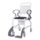 Toilet chair on wheels, height adjustable