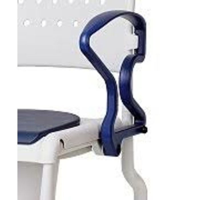 Toilet chair on wheels, height adjustable