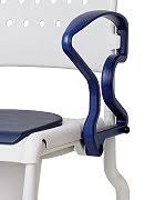 Chaise de toilette sur roulettes, réglable en hauteur