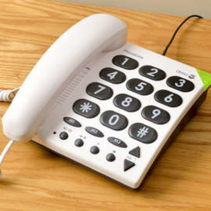 Telephone with large keys