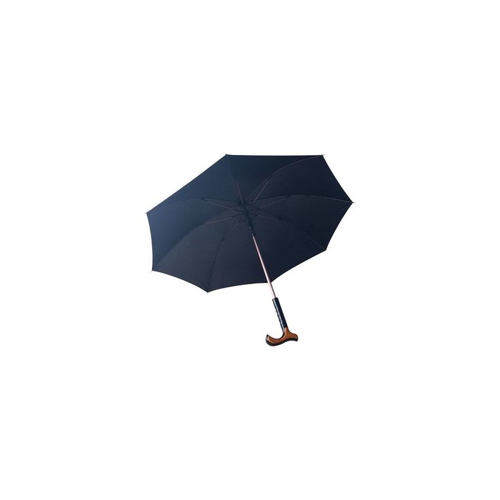 Umbrella/walking stick combination black