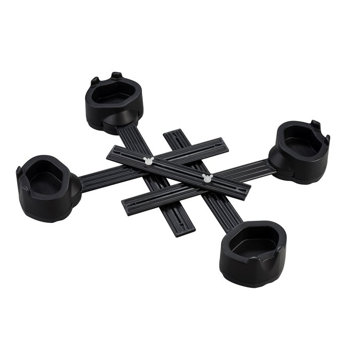 Linked furniture boosters adjustable in height