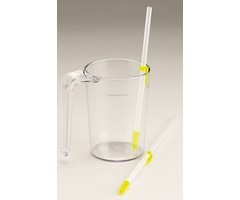 "One Way" straws with reverse protection