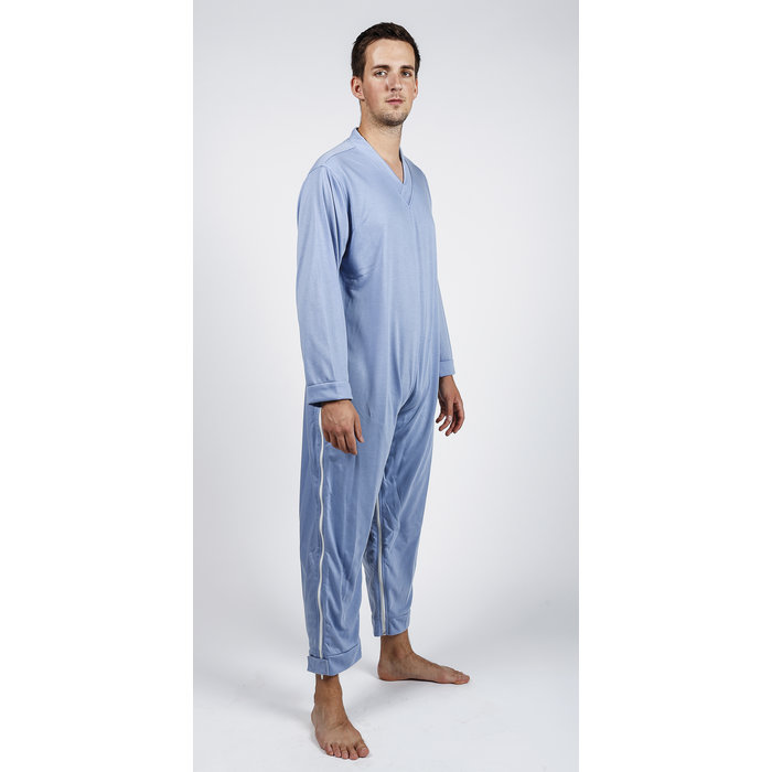Nursing pajamas with back zipper up to the navel with long sleeves and legs