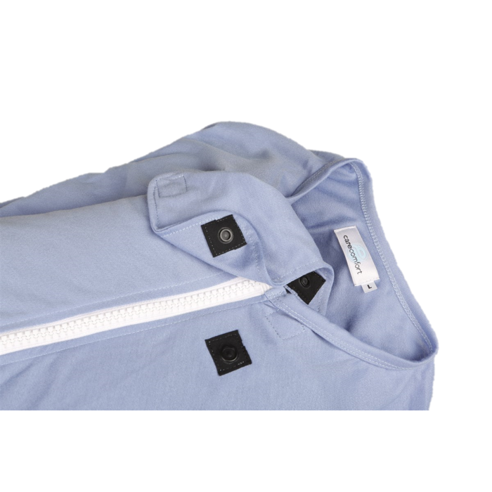 Nursing blanket with sleeves (model fitted sheet) steel blue
