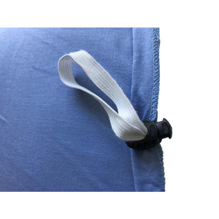 Nursing blanket with shoulder zippers (model fitted sheet) gray-green