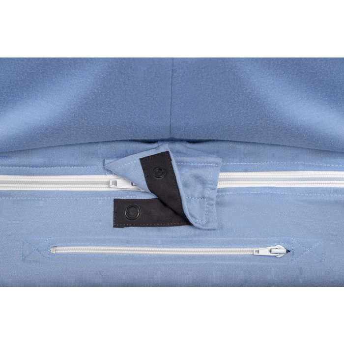 Integrated nursing blanket with sleeves - with or without middle zipper - alternative mattress