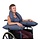 Comfort cushion for the seat or wheelchair in washable, bi-elastic, polyurethane fabric
