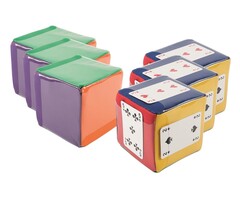Soft dice with pockets