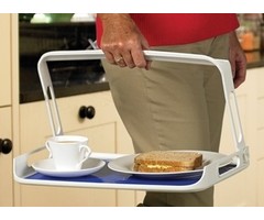 One-handed tray with non-slip