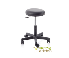 Adjustable stool with 5 legs and wheels