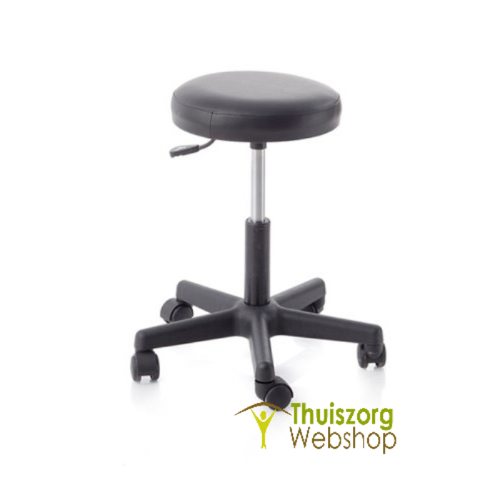 Adjustable stool with 5 legs and wheels