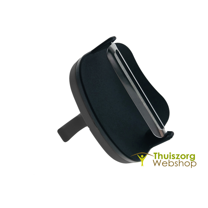 Ergonomic finger-grip peeler with straight or serrated cutting blades