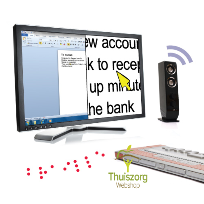 Speech and Braille reading system for the blind and partially sighted