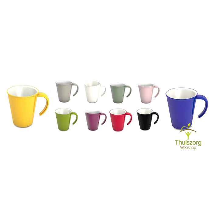 Cup Ornamin Culinar with one large open handle 350ml - Available in 6 colors