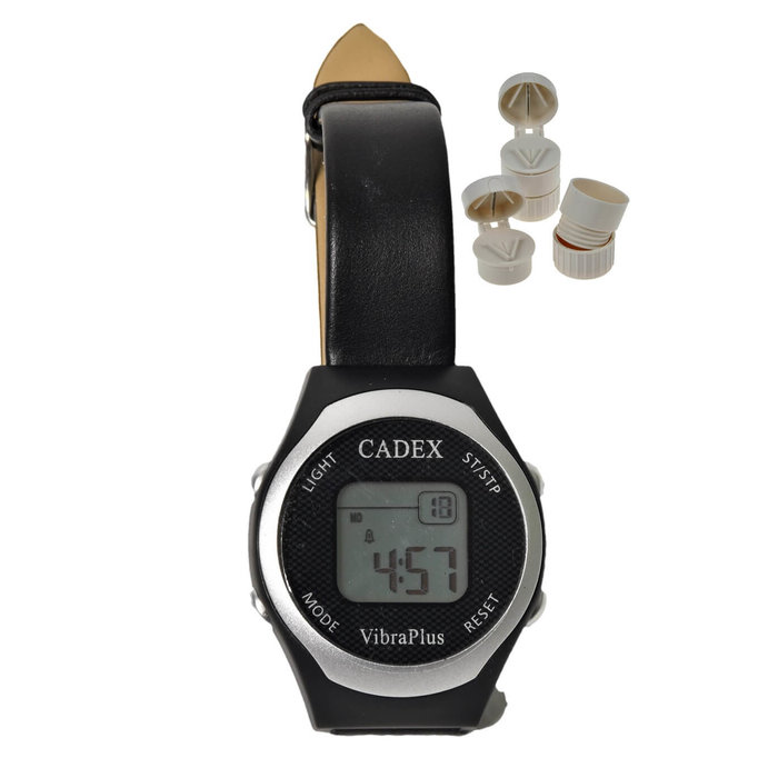 Cadex vibra plus medicine watch with 8 alarms