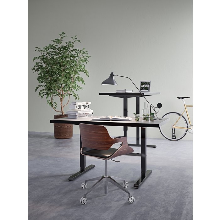 Electric high-low desk, adjustable in width 100-150 cm