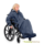 Wheelchair poncho up to the feet with or without sleeves