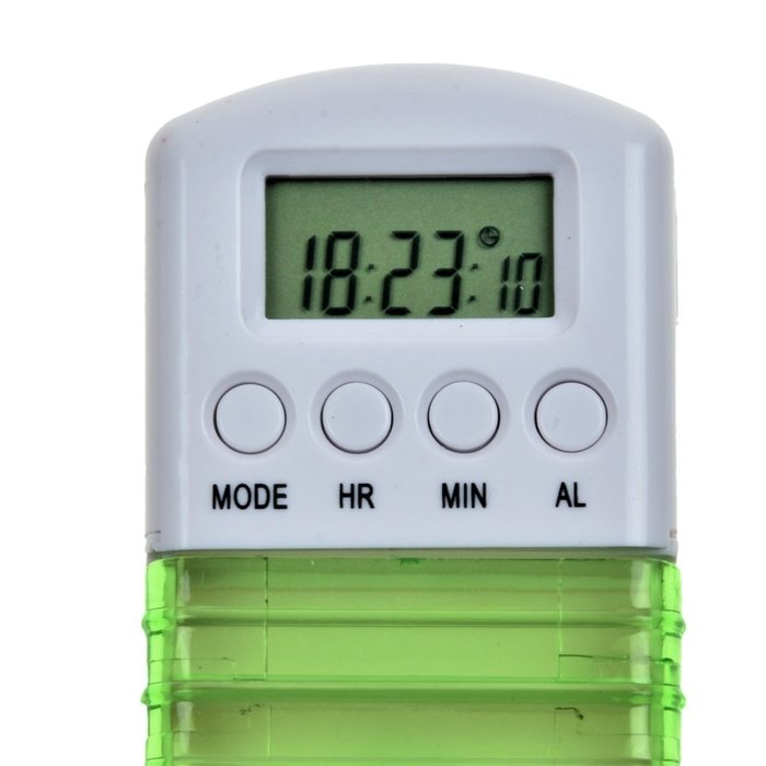 Medicine alarm with 7 vibration and sound alarms