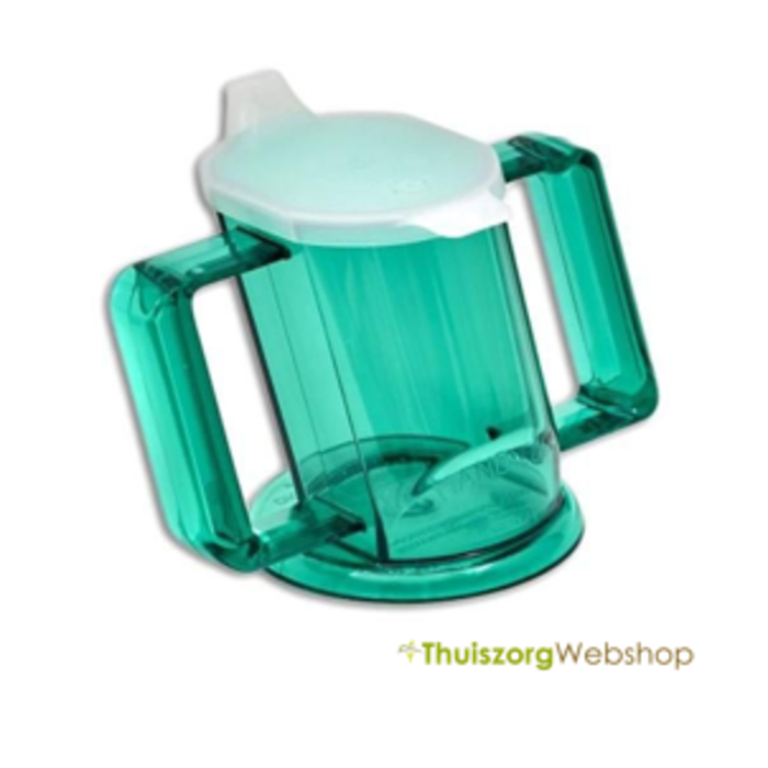 Handycup® slanted cup with 2 drinking spouts