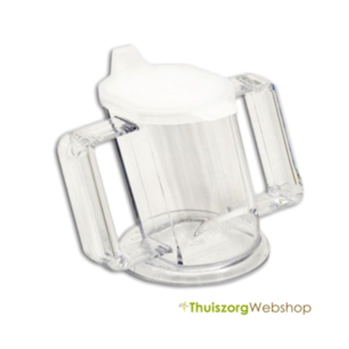 Handycup® slanted cup with 2 drinking spouts