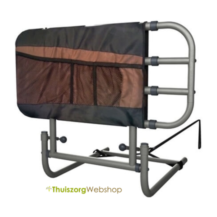 Bed rail - adjustable length and foldable