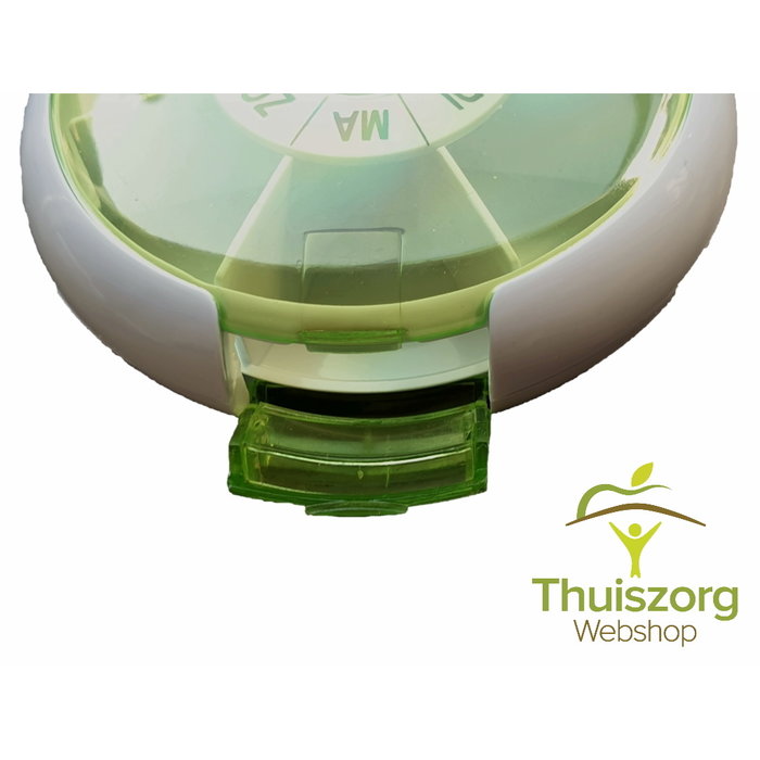 Round medicine box with handy push button - available in 2 sizes