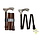 Bâton de marche pliable et réglable Finna, manche en bois ou métacrylique